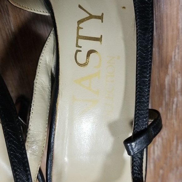 (7) Dynasty Made in Italy Vacation Evening European Leather Peep Toe Slingback - Picture 3 of 14